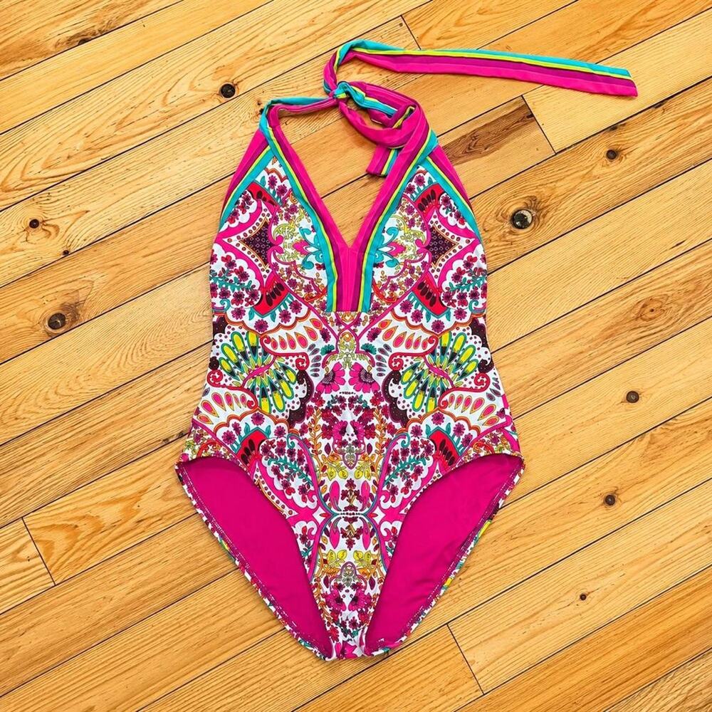 NWOT Trina Turk Halter One-piece sz 12
